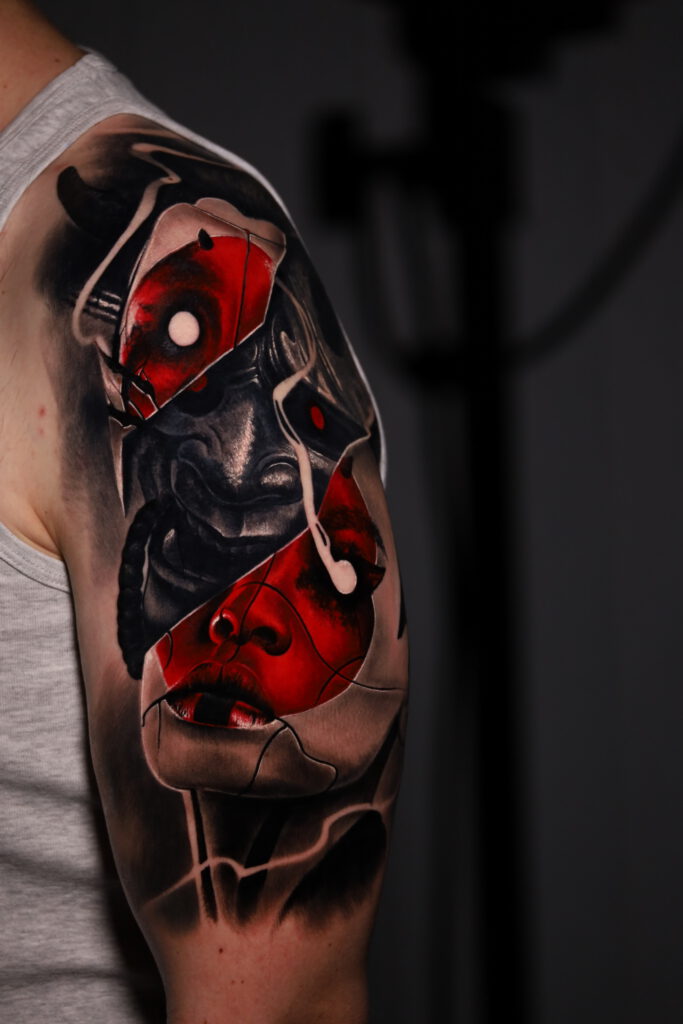 Photo-04-01-2021-22-04-57-683x1024 Geisha head with inner onii demon Kluczyk tattoo