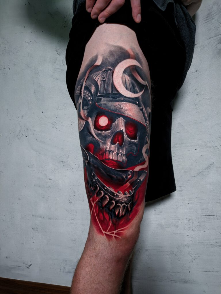 IMG_MJL_IMG_20200905_195314-01-768x1023 Samurai mask on skull Kluczyk tattoo