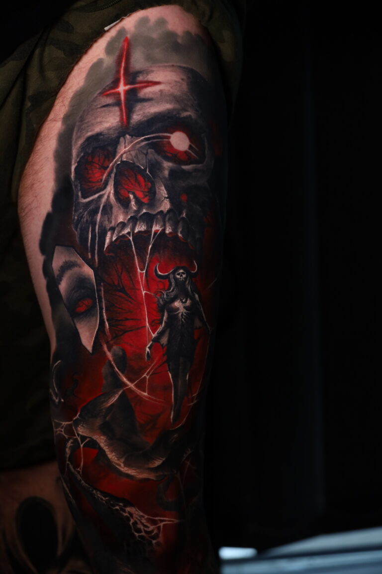 kluczyk_tattoo_skull-with-blood2-768x1152 Bartlomiej | Kluczyk - Bloody prophecy Skull